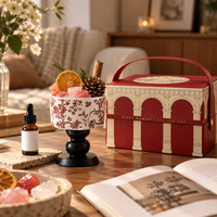 Diffuseur en Pierre Design Arche Rouge 10ML Huile Essentielle Bol Sans Flamme Boisé Agrumes Osmanthus Floral Fruité Coffret Cadeau Aromathérapie