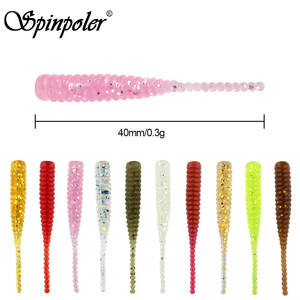 Spinpoler cebo de pesca suave 40mm PVC Finesse Ajing gusano <span class=keywords><strong>Dropshot</strong></span> palo cola gusano suave Mini señuelo Jig cebo Artificial agua salada - Product Image 2