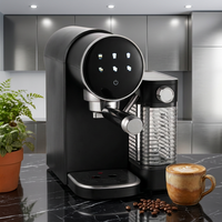 Machine à café électrique semi-automatique avec écran couleur, réservoir à lait amovible de 900 ml, pour usage domestique et hôtelier, en plastique