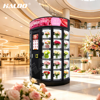 Distributeur automatique de fleurs semi-circulaire commercial intelligent avec écran tactile et paiement par carte