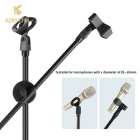 Support de microphone professionnel OEM pliable en alliage et plastique, hauteur réglable 75-140 cm, avec sac de rangement pour microphones de 26-46 mm