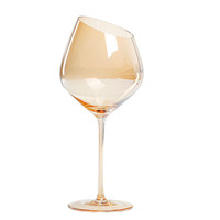 SUNYO Verres à Vin et Flûtes à Champagne en Cristal Sans Plomb Ambré Faits Main et Personnalisés pour Mariage et Fête