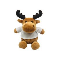 Animaux en peluche mignons, élan, tigre, lion, animaux sauvages avec t-shirt, logo personnalisé