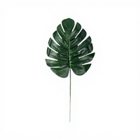 Feuille de Monstera Artificielle en Plastique Réaliste, Haute Simulation, Durable pour Salon, Décoration Intérieure, Bureau, Maison, Mariage, Noël