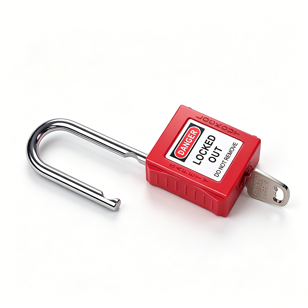 38mm Safety Padlock LOTO Lockout Nylon ABS Plastic Body Steel Shackle Keyed Differently Industrial Electrical Lock CE · image 4