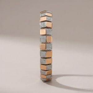 Pulsera de Eslabones de Plata 925 con Oro Rosa para Mujer, Pulsera de Diseño en Plata de Ley, Joyería Elegante y de Lujo - Product Image 2