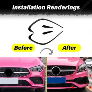 สำหรับ W117 คลาส CLA200 CLA250 CLA260 AMG 2016 2017 2018 2019 ชุดตกแต่งคิ้วไฟตัดหมอกหน้ารถยนต์ - Product Image 2