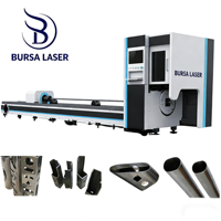 Machine de découpe laser à fibre numérique semi-automatique professionnelle B-LFT12036 à 5 axes, haute performance, 4000W, refroidissement par eau, pour métal