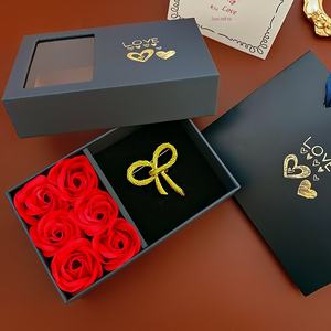थोक संरक्षित गुलाब फूल उपहार बॉक्स गहने अंगूठी हार 6 अमर गुलाब बॉक्स वैलेंटाइन डे उपहार 2026 - Product Image 1