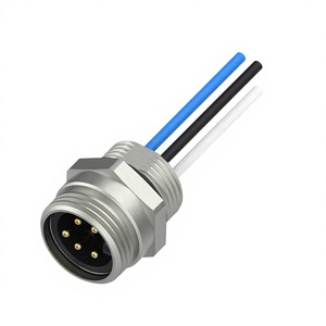 M12 3P <b>Pin</b> Brass Contact IP67 Automotive IEC Type Electric Cable - Product Image 3