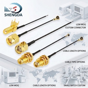 RF1.13 Cable de extensión hembra a U. FL, conector hembra SMA, mamparo a MHF4 <span class=keywords><strong>WiFi</strong></span>, cable coaxial flexible para antena - Product Image 1