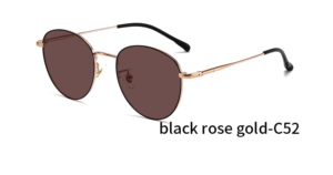 Lunettes de soleil métalliques unisexes polarisées UV400 rondes vintage noires légères rétro confortables pour activités extérieures et affaires - Product Image 6