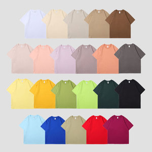 280gsm coton biologique T-Shirt haute qualité surdimensionné à manches courtes solide motif sérigraphie blanc o-cou tricoté tissu - Product Image 3