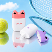 Botol HDPE Kosong 80 ml Mini dengan Tutup Bentuk Katak Lucu, Warna Logo Custom, untuk Kemasan Krim Tabir Surya dan Krim Anak
