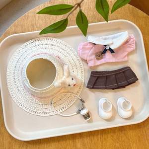 트렌디한 라부부 비닐 인형용 1세대-3세대 아기 옷 액세서리, 옷갈아입히기 토끼 밀짚모자 만화 장난감 - Product Image 4