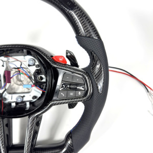 Volante in Fibra di Carbonio LED per <span class=keywords><strong>BMW</strong></span> G02 G05 G06 G09 <span class=keywords><strong>G11</strong></span> G12 G15 G20 G22 G28 G29 G30 G38 G80 G82 F40 F90 - Product Image 4