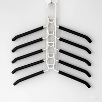Cintre pour vêtements gain de place, 5 en 1, cintre rembourré en mousse antidérapante, organisateur et rangement pour placard, pour manteau, pull, costume, t-shirt