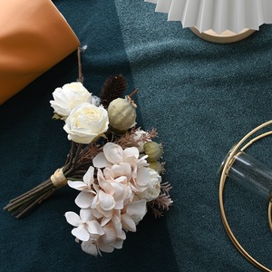 Bouquet de fleurs artificielles Cynthia, rose, hortensia, décoration de mariage, décoration murale, CF01004 - Product Image 2