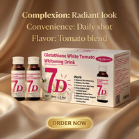 DUOZI Boisson Éclaircissante au Glutathion et à la Tomate Blanche 50mL x 8 Bouteilles Liquide Oral Antioxydant Éclaircissant pour la Peau pour Adultes