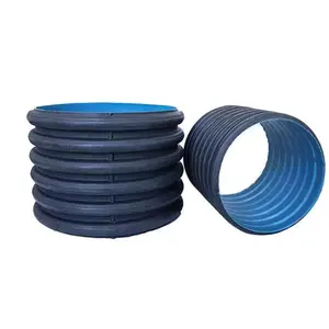 Carat B-Type HDPE Storm Drain Pipe 600mm Municipal Drainage Sewage Pipeline with Winding Structure OEM Cut Processing Services