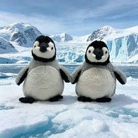 Peluche pingouin mignonne, jouet en peluche doux, poupée en coton PP, coussin cadeau pour enfants, décoration de fête ou d'aquarium