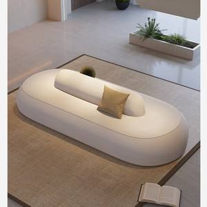 Sofá de Hotel de Doble Cara Color Crema 180x120 220x120 260x120 de Franela Duradera para Sala de Estar y Recepción - Product Image 1