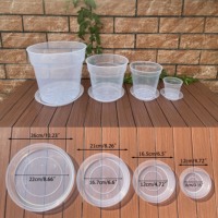 Plateaux de jardinage épais et durables multi-tailles ronds en plastique transparent pour plantes Soucoupes