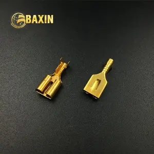 bx DJ623-E6.3A/B/C loose type brass female faston terminal with back hook