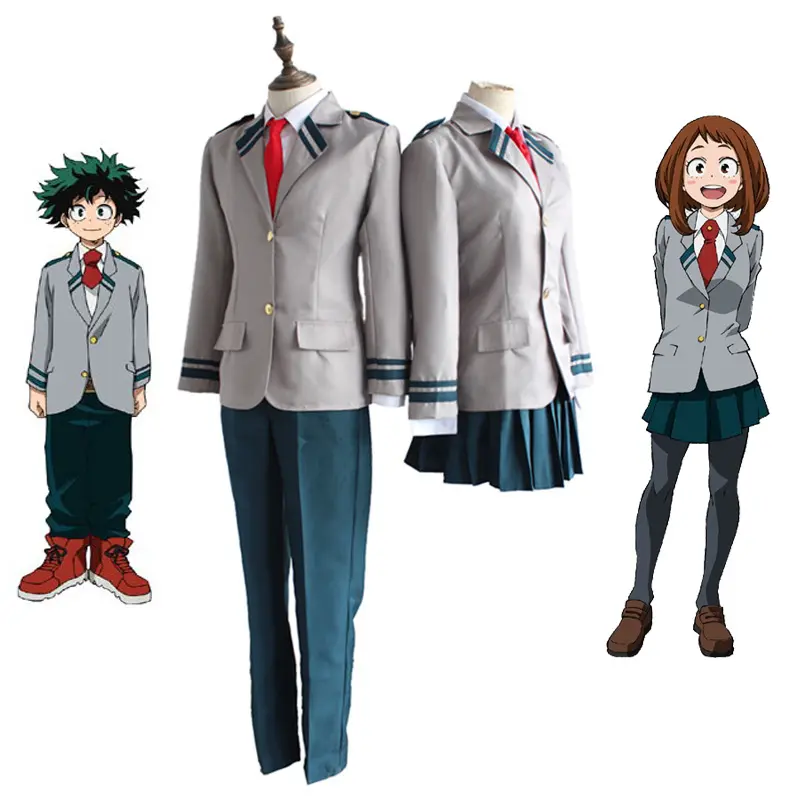 Boku nenhum Herói Academia AsuiTsuyu Yaoyorozu Momo Uniforme Escolar Meu Herói Academia OCHACO URARAKA Midoriya Izuku Traje Cosplay