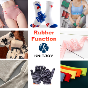 KNITJOY ผู้ผลิตจีน จัดส่งรวดเร็ว 100 #   เส้นด้ายยางเคลือบลาเท็กซ์ชนิดอื่นที่ย้อมสี ทนทานสูง เนื้อเรียบ สำหรับ - Product Image 4