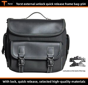 <span class=keywords><strong>Sacoche</strong></span> latérale de moto en cuir vintage imperméable à dégagement rapide pour Cruiser, <span class=keywords><strong>sacoche</strong></span> de bagages rétro - Product Image 6