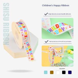 Cinta del Día del Niño Linda caricatura impresa cumpleaños y caja de graduación decoración 0215 bolsa de seda para hornear cómplice cinta de regalo - Product Image 2