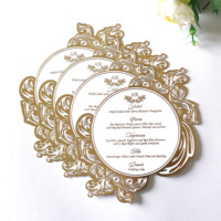 Colores personalizados de lujo de hoja de oro impreso menús de Boda Tarjetas de menú de papel hechas a mano para restaurante comida bares música Ángel Cruz