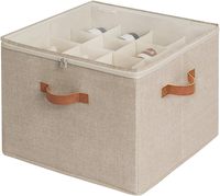 Organisateur de rangement pour chaussures pliable, rectangulaire, moderne et portable avec couvercle en PVC et boîte à fermeture éclair pour le rangement des vêtements et des tissus