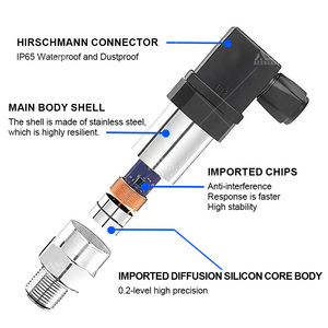 Capteur de silicium diffusé AKS 0-20 bars, 4-20 mA, précision 0,5 % FS, acier inoxydable 316L, IP65 AKS-PS-002 sur mesure. le cœur de - Product Image 6