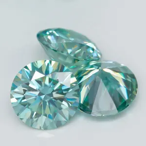 रात का खाना नीले ढीला Moissanite 1CT/2CT/3CT GRA प्रमाण पत्र दौर Moissanite रत्न लैब बढ़ी हीरा कीमत प्रति कैरेट