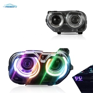 Phare pour Dodge Challenger 2015, feu avant coloré DRL SXT <span class=keywords><strong>SRT</strong></span>, éclaire séquentiel, double faisceau, projecteur LED - Product Image 1