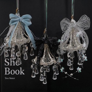 Princess's Gift Christmas Crystal Glass Chandelier <b>Car</b> Interior Hanging <b>Ornament</b> Decoration - Product Image 1