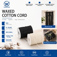 Cordon en coton ciré 1mm 2mm en vrac, multicolore, pour la fabrication de bracelets, colliers, macramé, DIY, OEM, vêtements, chaussures, sacs
