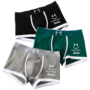Nouveaux caleçons boxers en coton pour hommes 2022, taille mi-haute, tricotés, séchage rapide, respirants et confortables - Product Image 1
