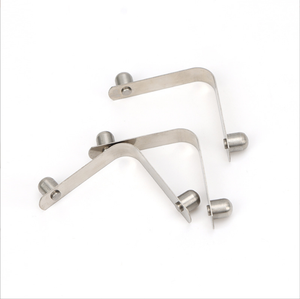 Pinces de poteau poussoir personnalisées en forme de V Pinces à ressort en métal plat pour serrure de tente Pinces à ressort à bouton pression à double tête pour tubes ronds - Product Image 3