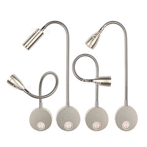 Lampe de lecture murale noire à LED avec puce Cree, design <span class=keywords><strong>flexible</strong></span> à col de cygne pour une utilisation en chambre, garantie de 5 ans - Product Image 1