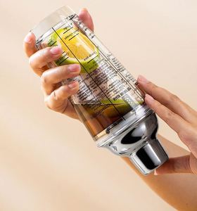 Set de Coctelera Boston de 400 ml, Acero Inoxidable y Vidrio con Escala, Herramienta de <span class=keywords><strong>Bar</strong></span> - Product Image 6