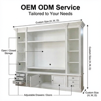 Venta Directa de Fábrica, Mueble para TV Grande Blanco para Dormitorio y Sala de Estar, Tamaño Personalizado, Consola para TV con Múltiples Espacios de Almacenamiento para Muebles Modernos