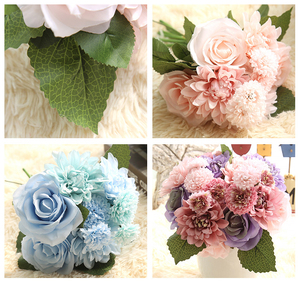 DE BODA hecho <span class=keywords><strong>a</strong></span> mano decoración del hogar verde de alta calidad novias ramo de flores - Product Image 2