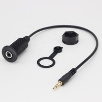Étanche 3.5mm Jack Audio Câble Encastré Prise Filetage Verrouillage PVC Veste Stéréo Connecteur Mâle Femelle AUX pour Ordinateur De Voiture