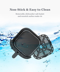 2025 최신 7L 대형 가족 에어 프라이어 2400W 전기 뜨거운 오븐 100 + 사전 설정 조리법 비 스틱 바구니 80-200 °C 온도 조절기 - Product Image 6