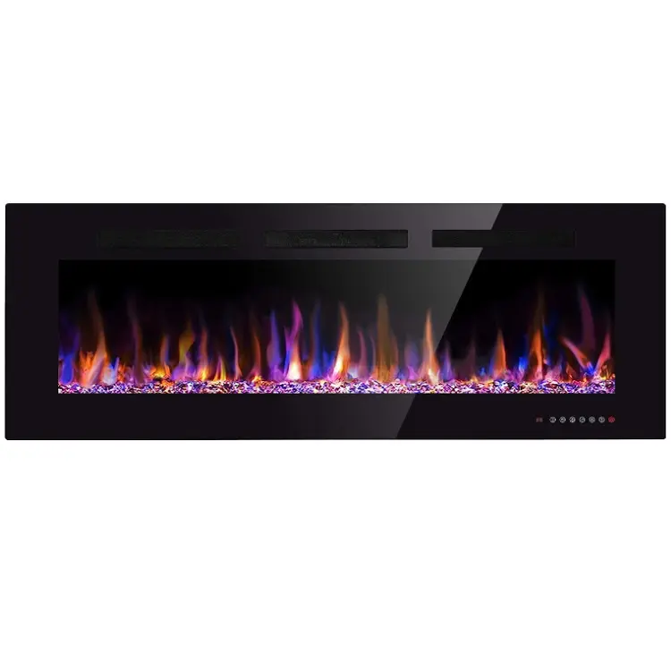 60 Inch Wall Mounted Decor Flame Winter Home Heater Electric Fireplace Heater With Remote Control