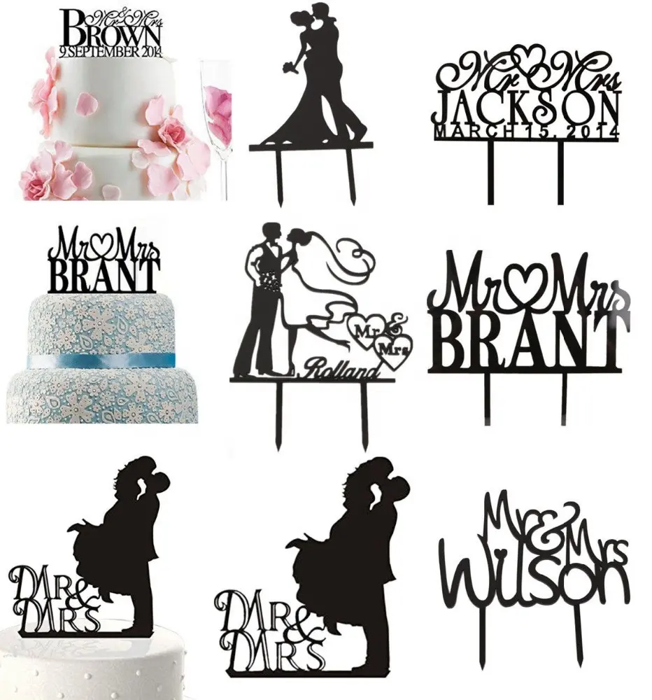 Allingrosso Glter GoldenSilver Mr E Mrs Cake Topper Wedding Eleganti Decorazioni Nuziali Decorazioni Torta Nuziale Regali Bomboniere Fornure Da 10,53 € | DHgate