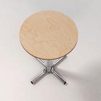 Table basse ronde en bois créative et durable avec plateau en contreplaqué de bouleau, style industriel moderne, mobilier de salon pour usage commercial